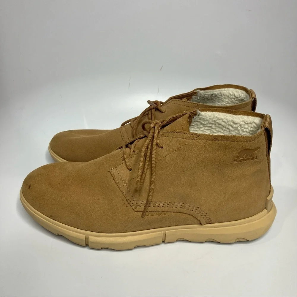 Sorel Men’s Explorer Drift waterproof boots tan suede‎ size 11.5